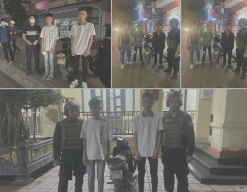 Phòng Cảnh sát cơ động: Xử lý 5 thanh thiếu niên vi phạm trật tự an toàn giao thông trong đêm 25.4.2024